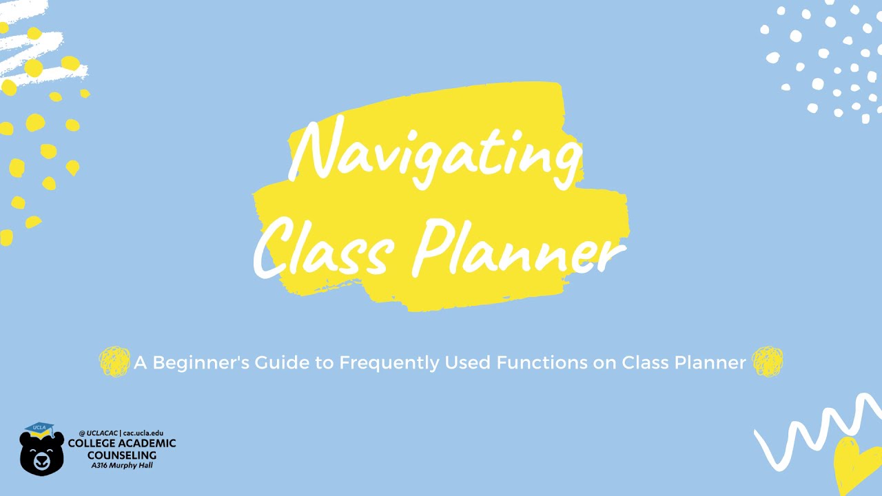 Navigating Class Planner